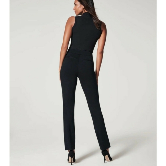 Spanx The Perfect Pant Slim Straight Ankle Backseam in black size Medium - Picture 2 of 16